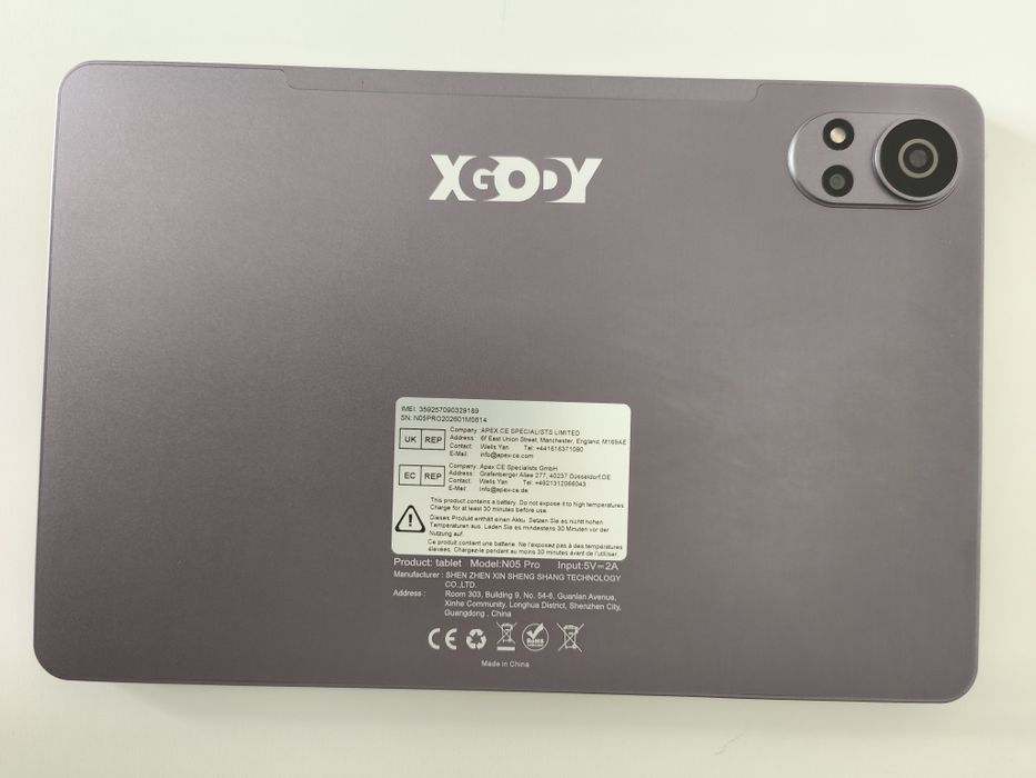 Планшет XGODY N05 Pro 10.1 дюйма 8GB RAM 256GB ROM 4G LTE