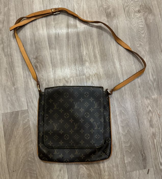 Сумка кросбаді кросбоді барсетка клатч канва і шкіра louis vuitton
