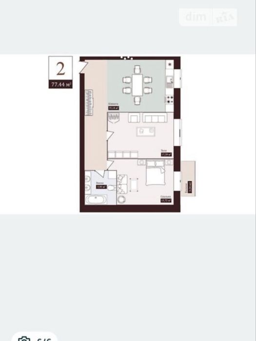 Продаж 2к квартири 80 кв м