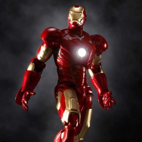 Kaiyodo Sci-Fi Revoltech 036 Iron Man Mark III (Iron Man 2008) – Completo | Figura Rara e Descontinuada