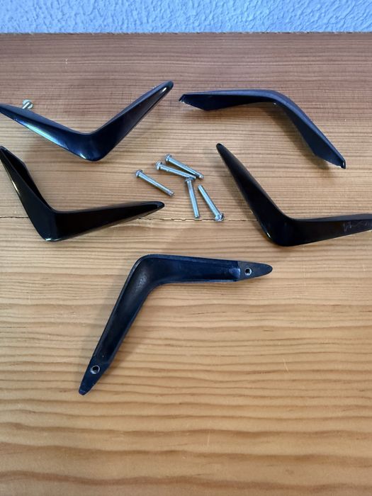 5 puxadores pretos 10cm
