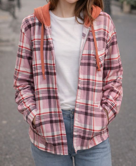 Camisa Impermeável Casaco Camiseiro com capuz Rosa