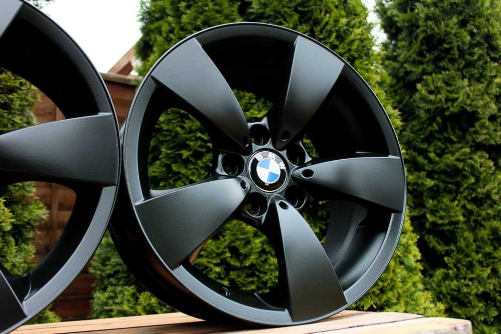 5x120 17 cali BMW 5 E60 7,5x17 ET20 jak nowe Oryginał BMW czarne Czarny MAT