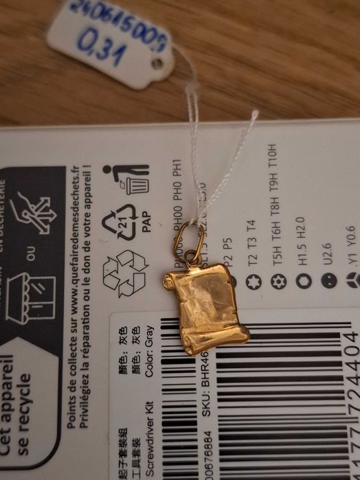 Złota zawieszka pr.333