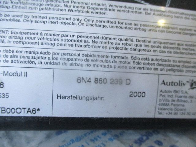 Airbag banco esquerdo VOLKSWAGEN Polo (6N)
