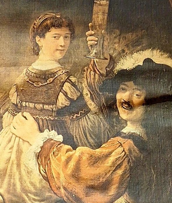 Stary gobelin chorągiew