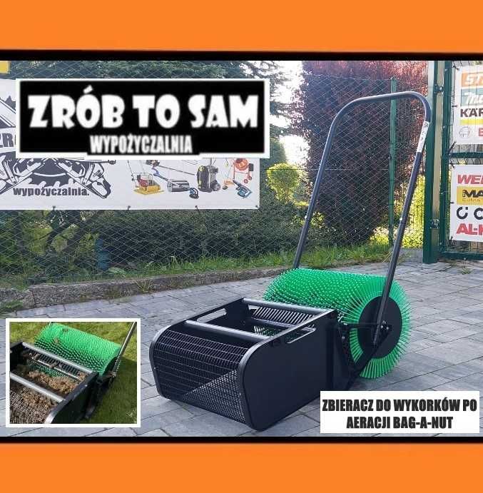 Zbieracz do wykorków po aeracji aeracja Bag a Nut aerator wynajem