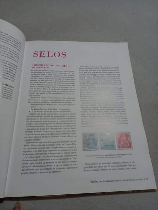 História de Portugal e do escudo em notas e selos