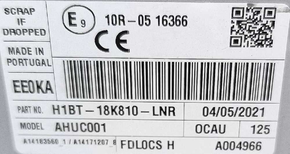 Rádio / Auto Rádio H1BT-18K810-LNR - FORD PUMA