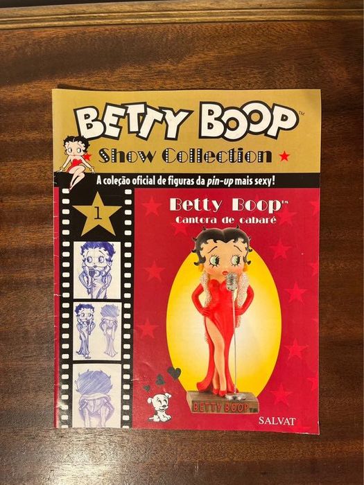 Figura Betty Boop + livros novo/Betty Boop Figure - Singer + new books