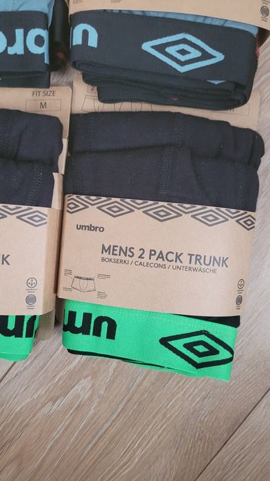 Bokserki męskie Umbro 4 x 2 pack rozmiar M nowe