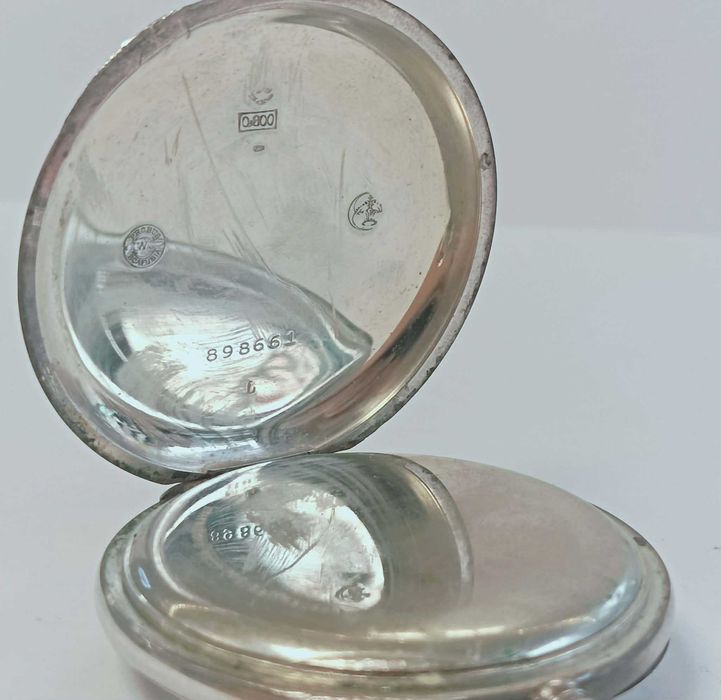 IWC Schaffhausen srebrny zegarek kieszonkowy 0.800