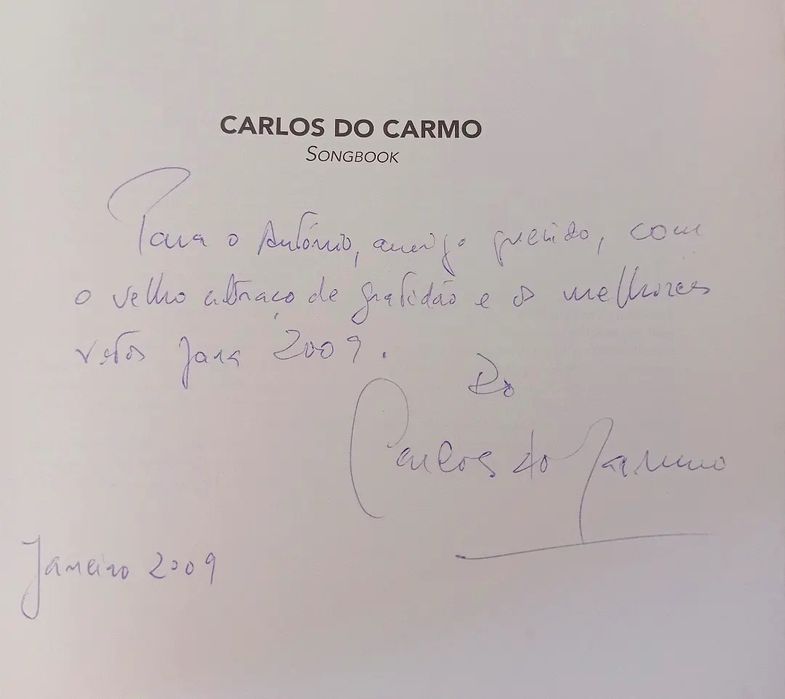 Autógrafos Carlos do carmo