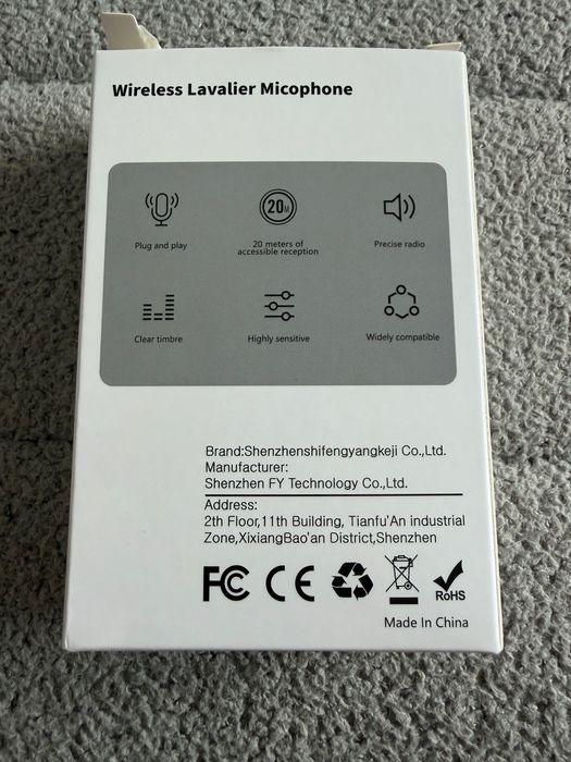 Microfone de Lapela Sem Fios