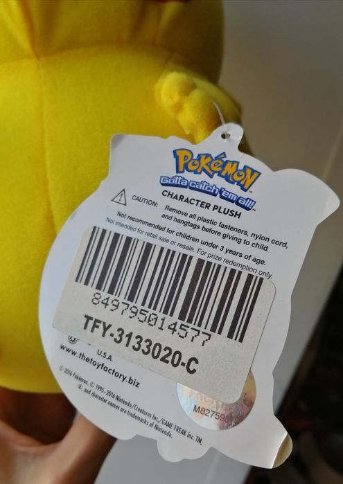 Пікачу Покемон м'яка іграшка нова подарунок дитині хлопчику  Pokemon Pikachu