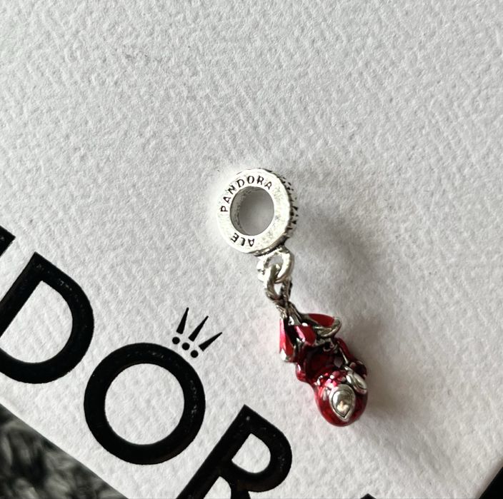 Pandora Spiderman charms zawieszka logo do brandoletki