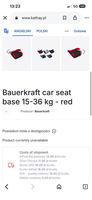 Fotelik dziecięcy poddupnik