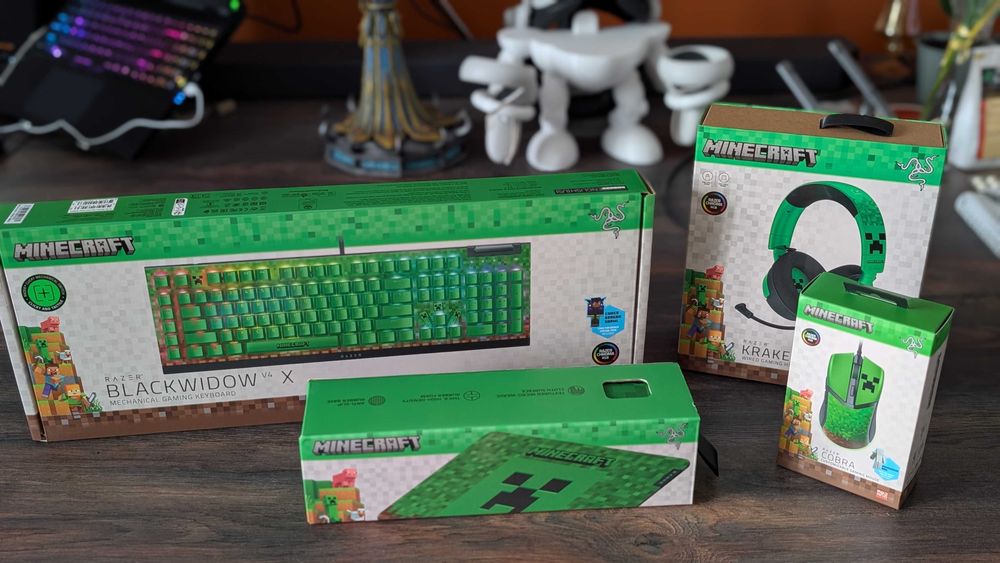 Razer Minecraft Gaming Bundle Набір Клавіатура Миша Навушники Килимок Ексклюзив Новий