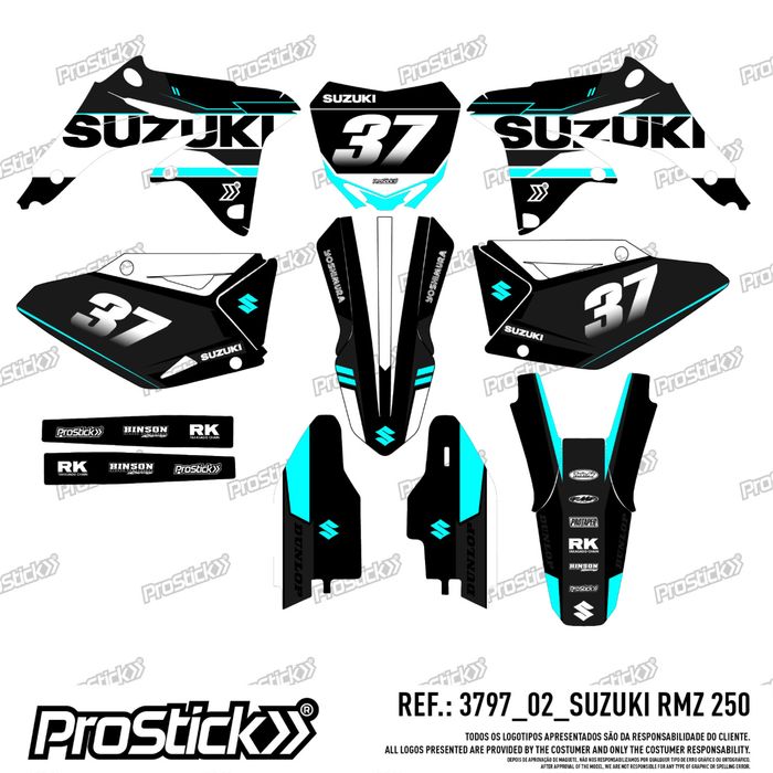Kit Autocolantes Suzuki RMZ 250 e 450