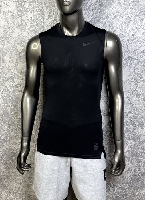 Nike Pro dri-fit compression майка безрукавка M размер спортивная черная