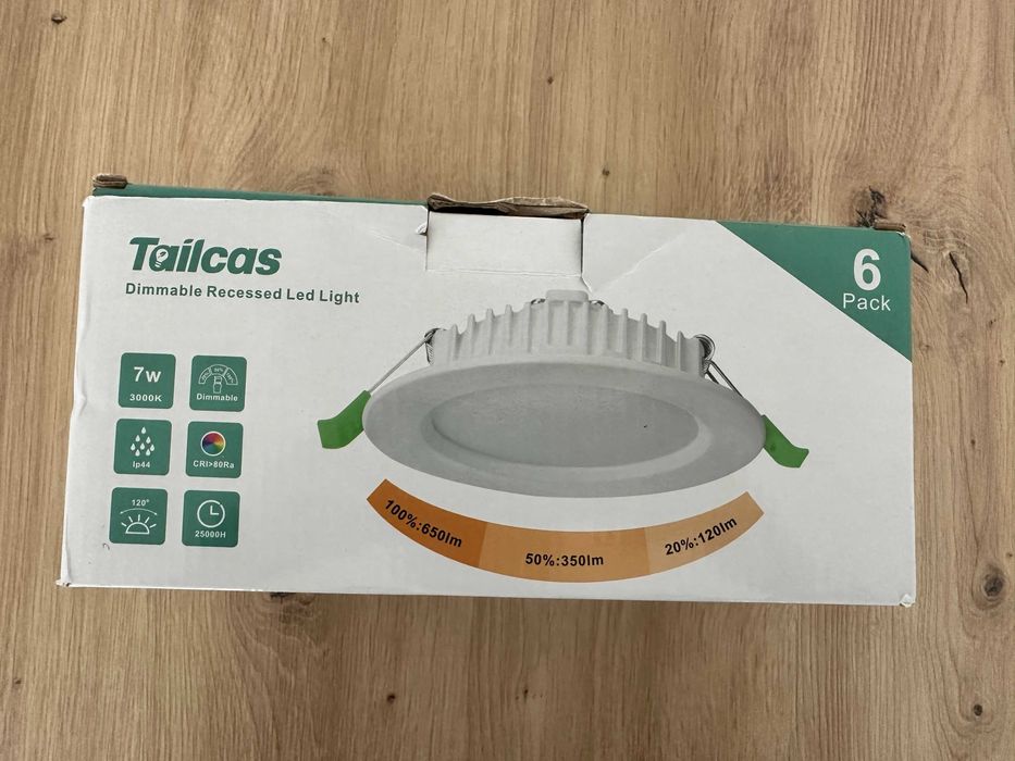 Conjunto 6 leds / focos redondos - novo na caixa