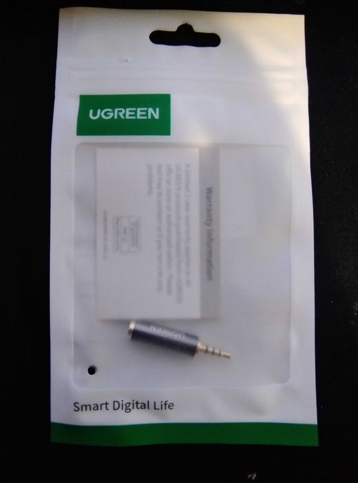 Ugreen adapter Audio jack 2,5 męski do jack 3,5 żeński  (4-pin!)