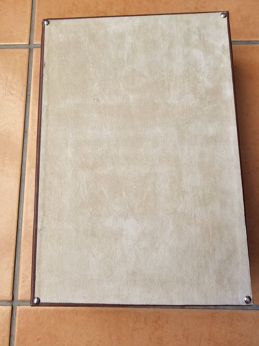 Caixa relogios pele genuína