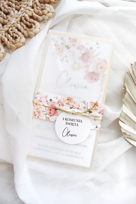 Zaproszenia na chrzest chrzciny komunię komunijne