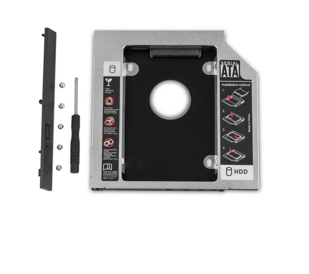 HDD Caddy, Карман для SSD/HDD, в ноутбук. 9.5мм, 12,7 мм + викрутка: 99 ...