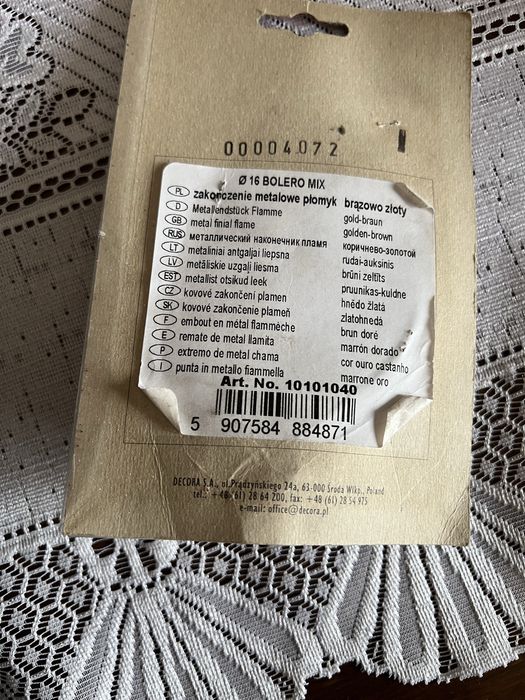 Zakończenie do karniszy Vidella 16