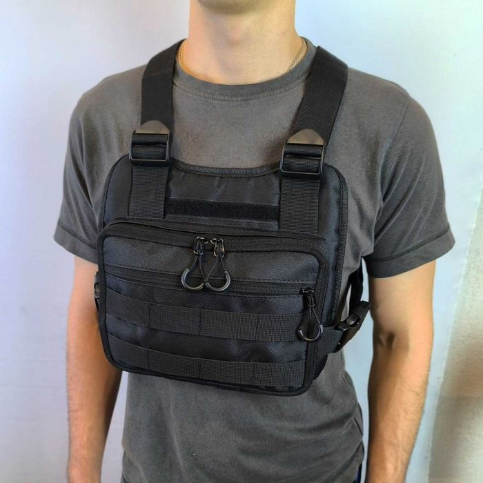 Нагрудна чоловіча тактична сумка, розгрузка з кордури кріплення моллі
