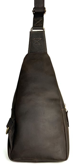 Сумка чоловіча слінг на плече бананка sms15(30) коричнева