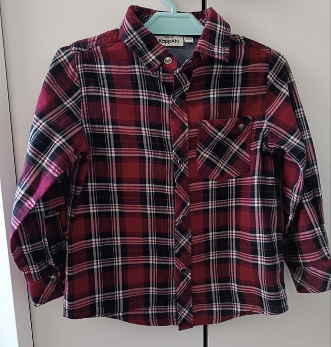Koszula w czerwoną kratę świąteczna