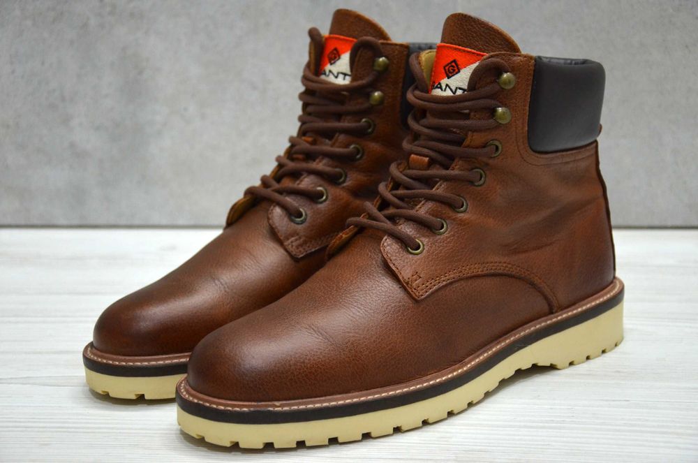 Gant, теплі 100% вовна шкіряні черевики, ботинки,  оригінал