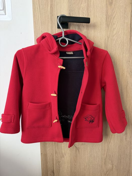 Czerwony płaszczyk polarowy Paddington Miś