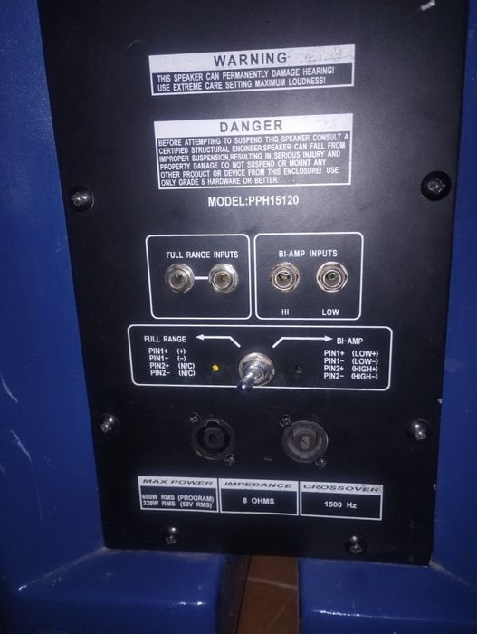 Акустические системы Колонки синего цвета редкие 15 дюймовые динамики