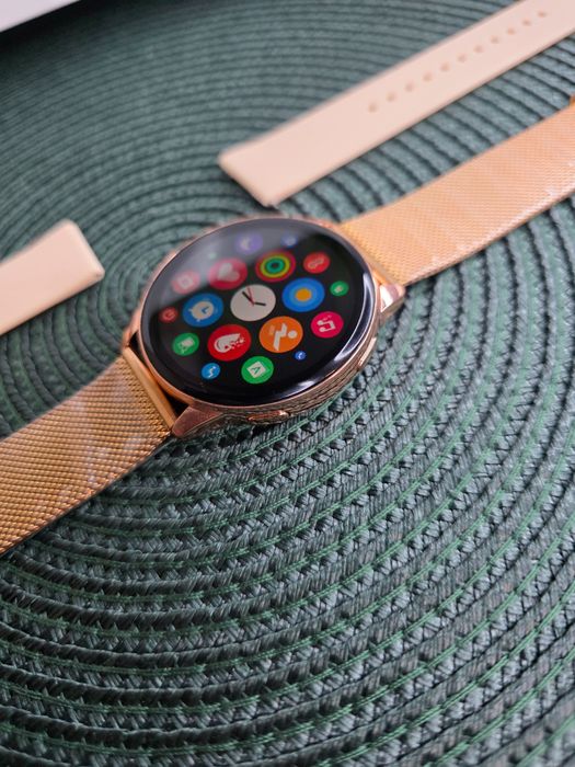 Złoty Smartwatch Damski LIGE 5 Połączenia Bluetooth • 2 paski • NOWY