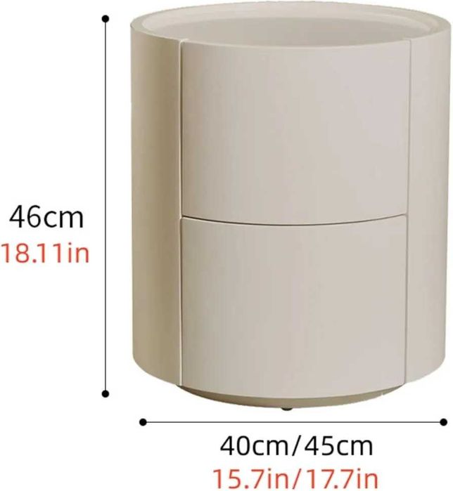 Mesa redonda com 2 gavetas - Baixa de Preço