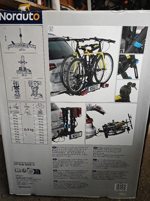 Porta bicicleta de bola de reboque novo nunca usado.
