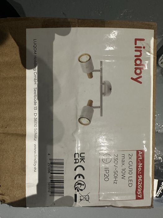 Reflektor sufitowy Lindby Junes, 2-punktowy