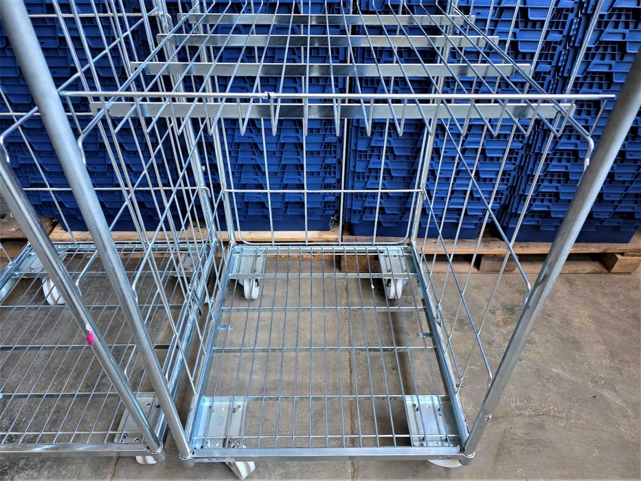 Wózek Kosz Transportowy Magazynowy Kurierski Siatkowy Rollkontener