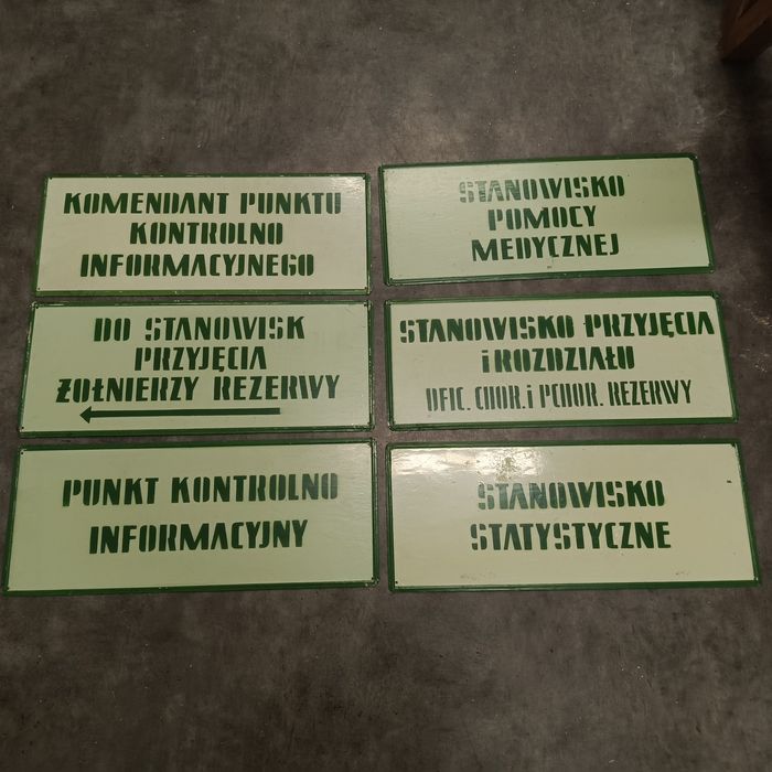 Stare tablice metalowe Wojsko polskie WKU