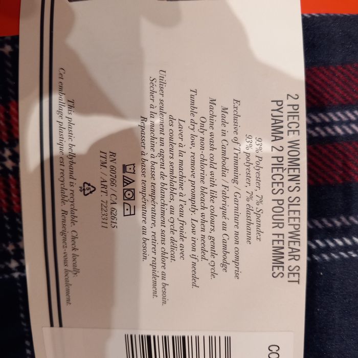 Piżama damska krata