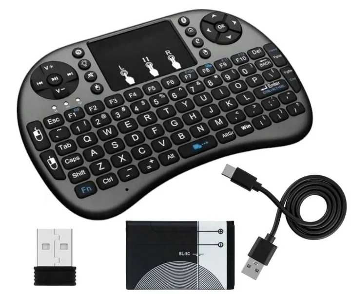 Mini klawiatura Bezprzewodowa bluetooth multimedialna podświetlana smartfon pc tv konsola
