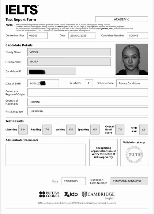 Репетитор з англійської мови для дітей/дорослих. Підготовка до IELTS