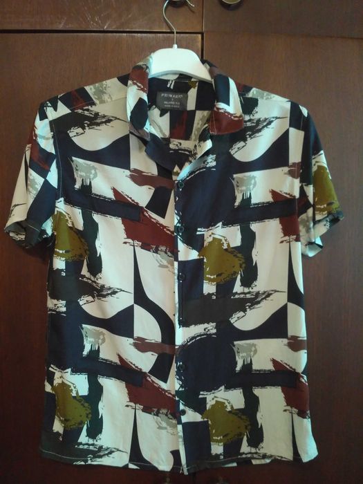 Летняя рубашка с коротким рукавом размер S