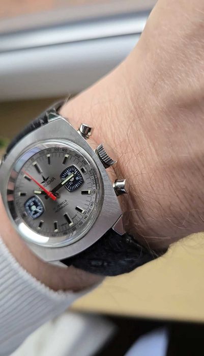 Dugena Chronograph Valjoux 7733, z lat 70tych w stanie MINT Vintage