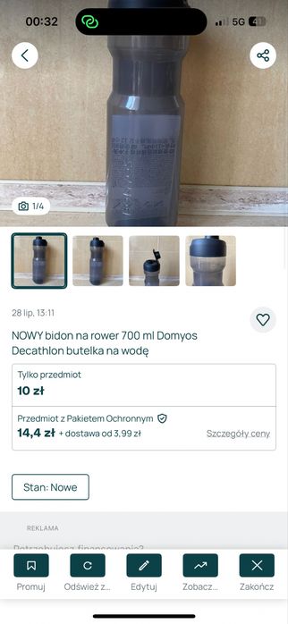Zestaw sportowy bidon inne