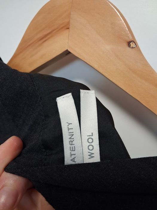 Fraternity szara damska sukienka wełniana welna owcza S