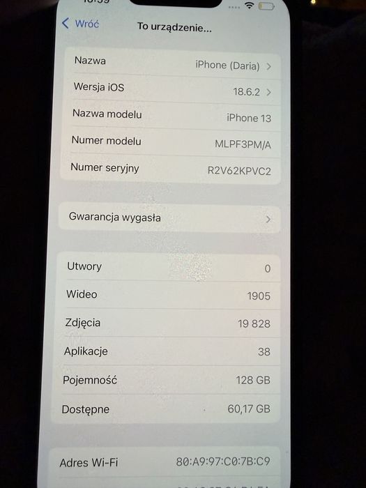 Iphone 13 128gb b dobry stan